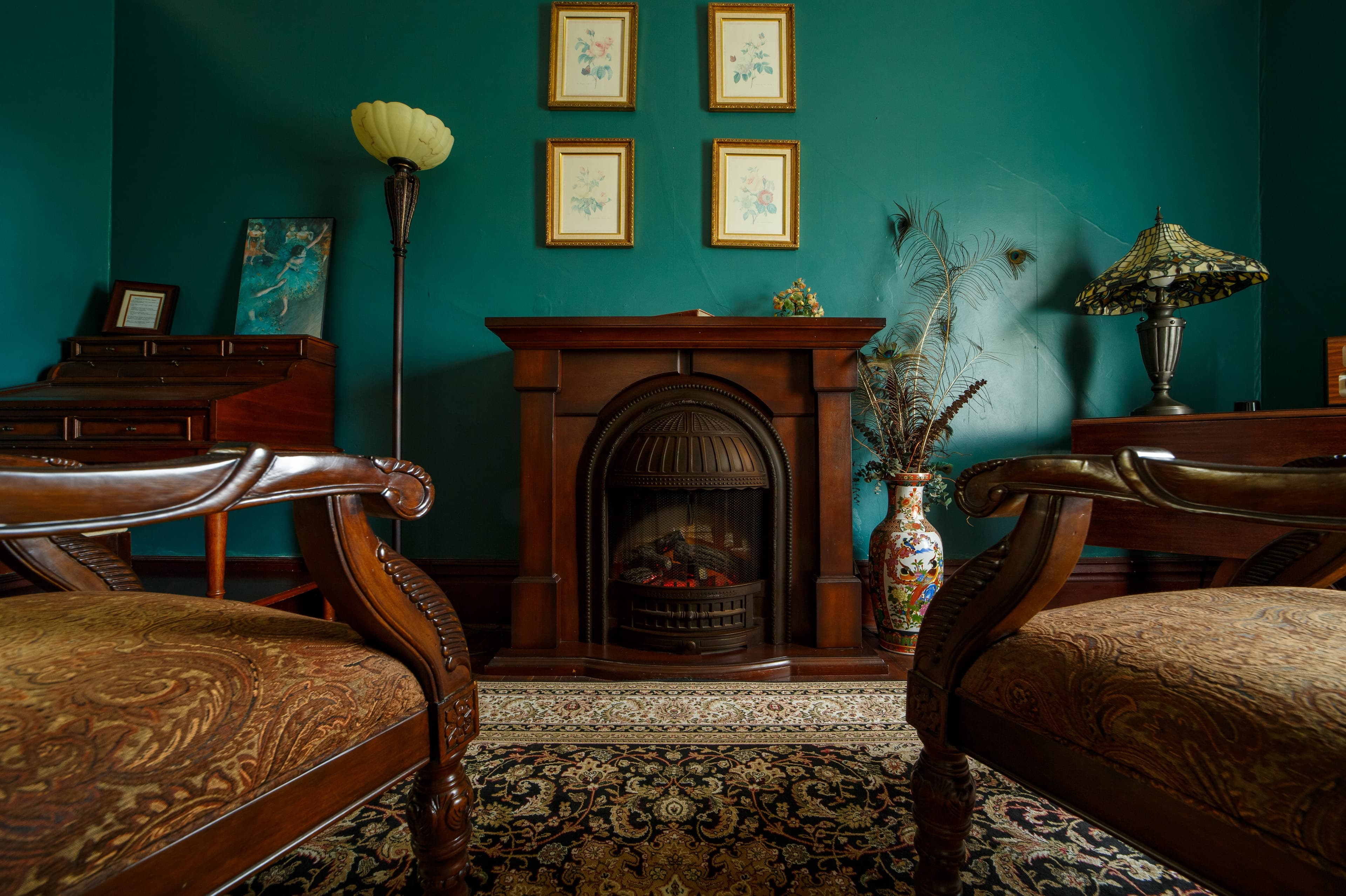 Fireplace and Sitting Area