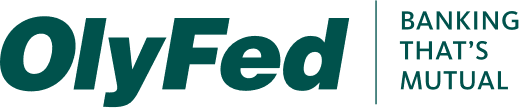 Logo of OlyFed with the tagline "Banking That's Mutual." Logo of OlyFed with the tagline "Banking That's Mutual."