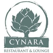 Logo of Cynara Restaurant & Lounge featuring a stylized lotus flower.