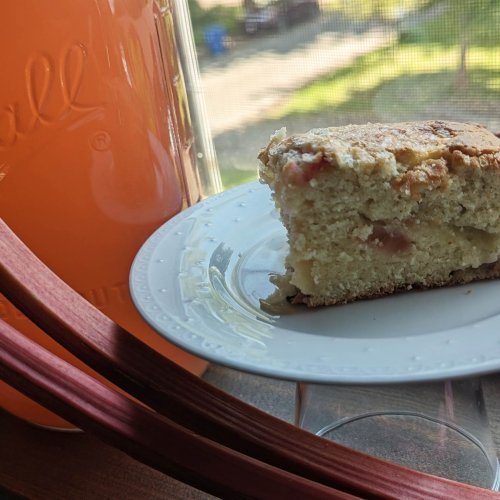 Buttermilk Rhubarb Coffee Cake Swantown Inn